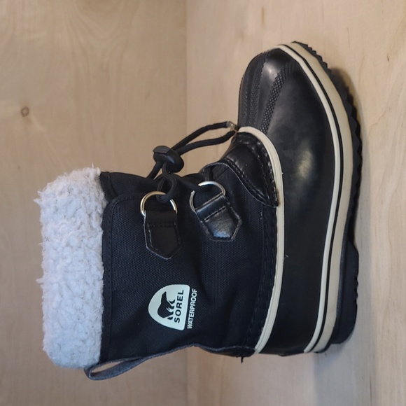 Sorel Other - Sorel Waterproof Black Cream Kids Boots